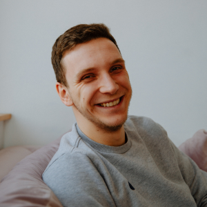 Young man smiling